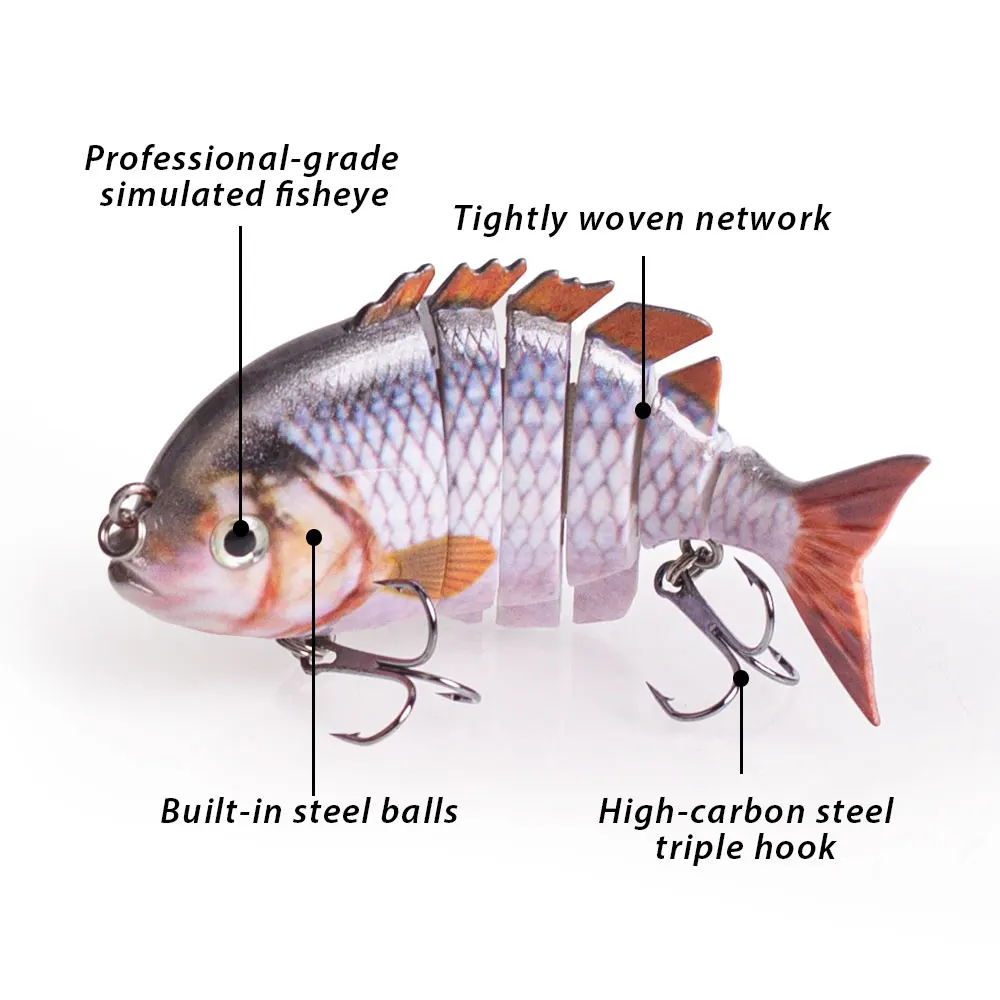 Hanlin Crankbait - Señuelos multiarticulados para trucha y lubina - imagen 3