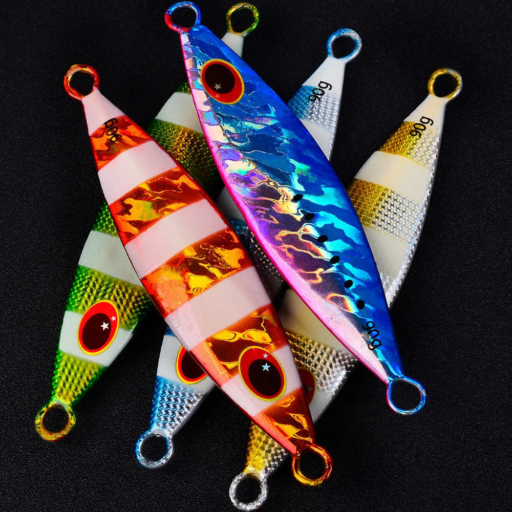 Señuelo metálico luminoso para pesca lenta en agua salada - imagen 5