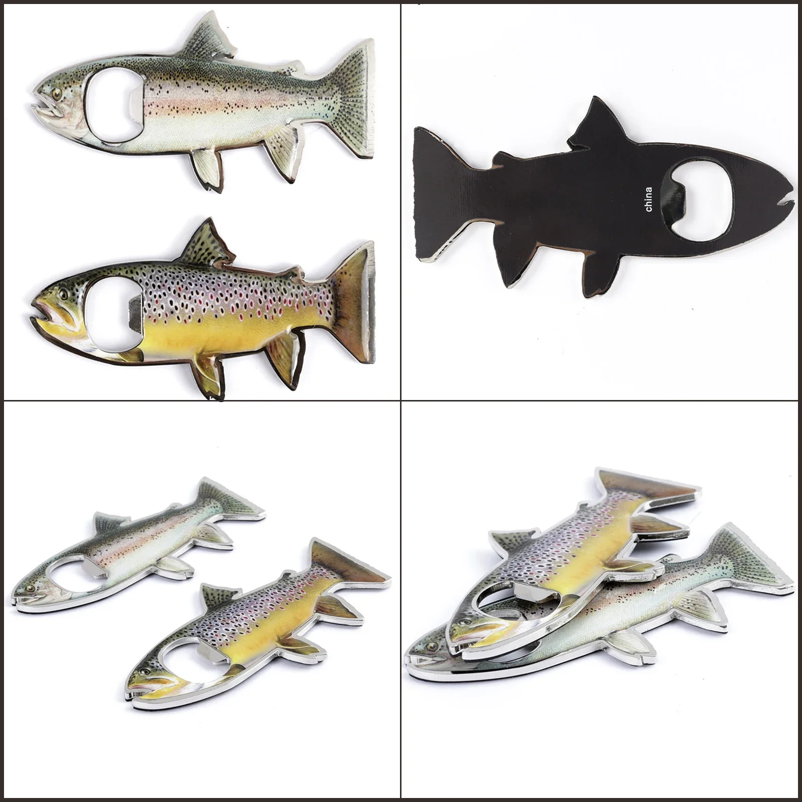 Llavero con patrón de peces estilo trucha