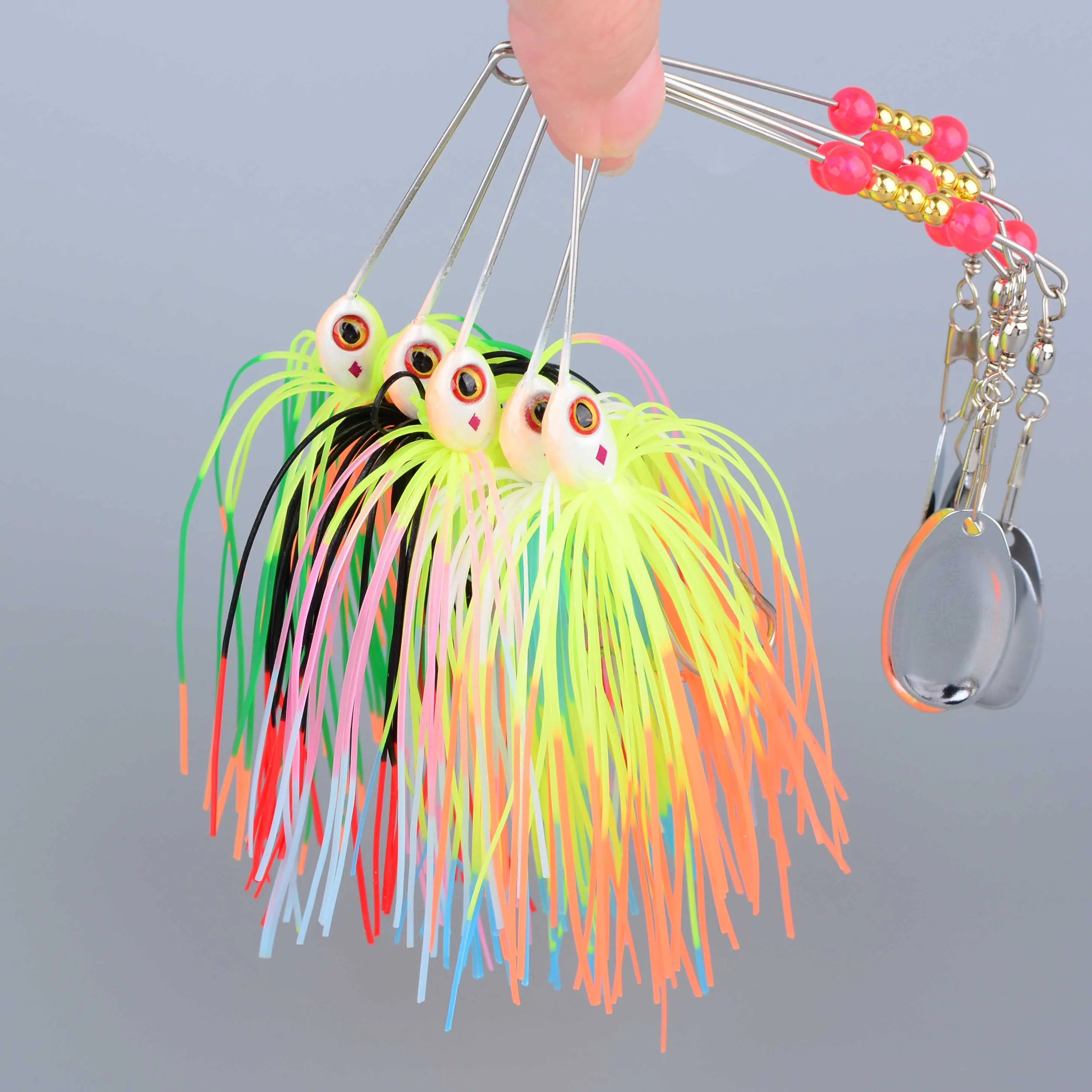 Spinnerbait 11g metálico tipo cuchara para lubina y carpa jigging - imagen 4