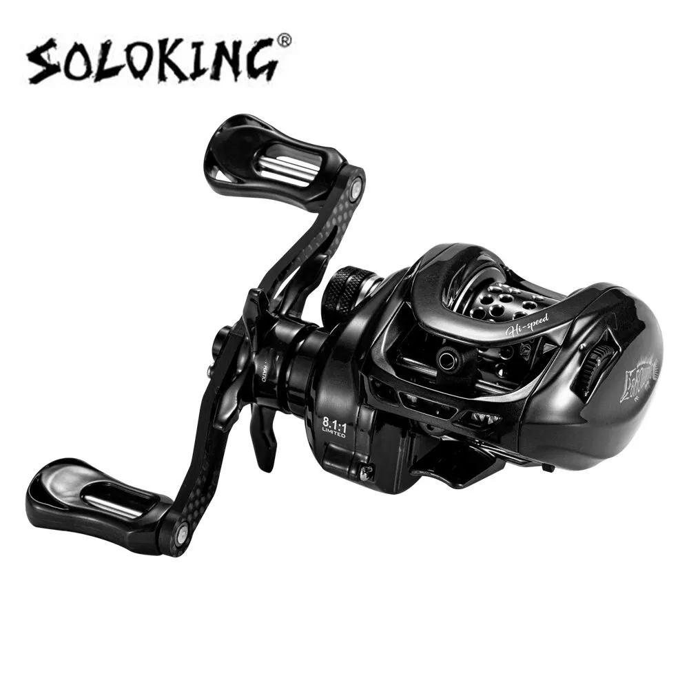 Carrete Baitcasting SOLOKING BMC100 BFS – 11+1 rodamientos, 5KG arrastre