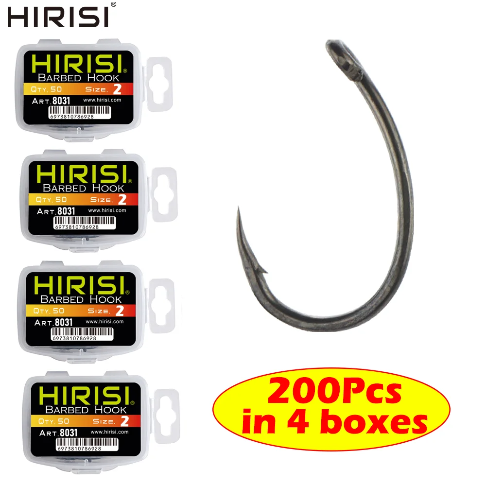 Anzuelos Hirisi PTFE de acero inoxidable alto carbono con púas