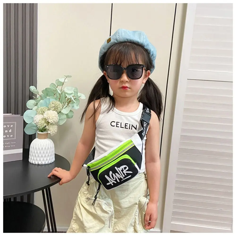 Bolsa de cintura Oxford mini resistente para niñas con letras
