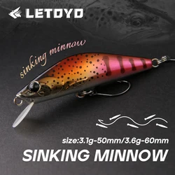 Señuelo Hundido Pececillo LETOYO – Ideal para Trucha en Lanzamiento Estable