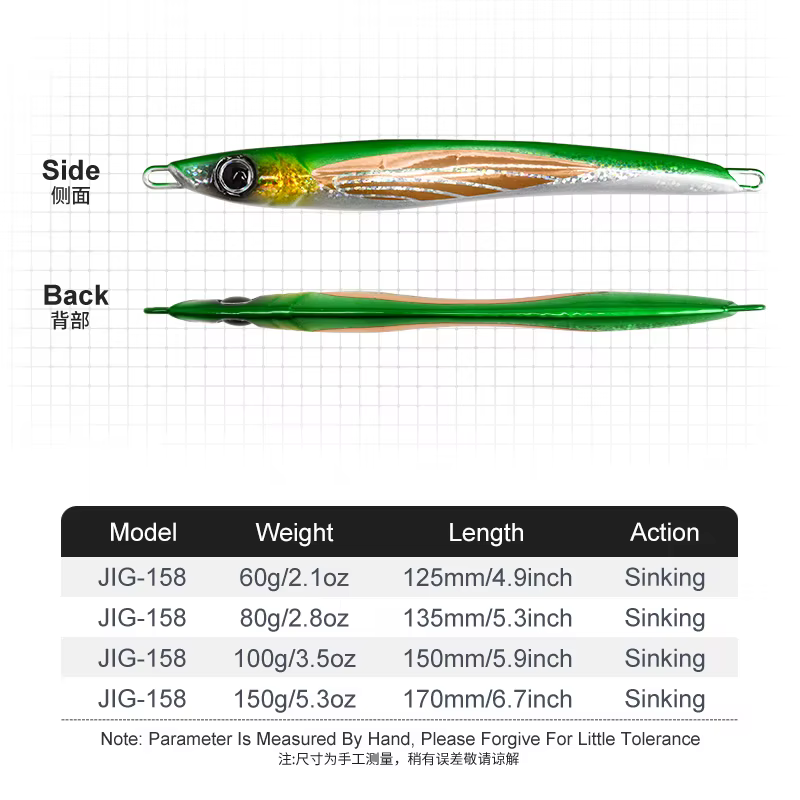 Jig Metálico OBSESSION J158 para Atún y Rey – Brillo UV Costera y Altura