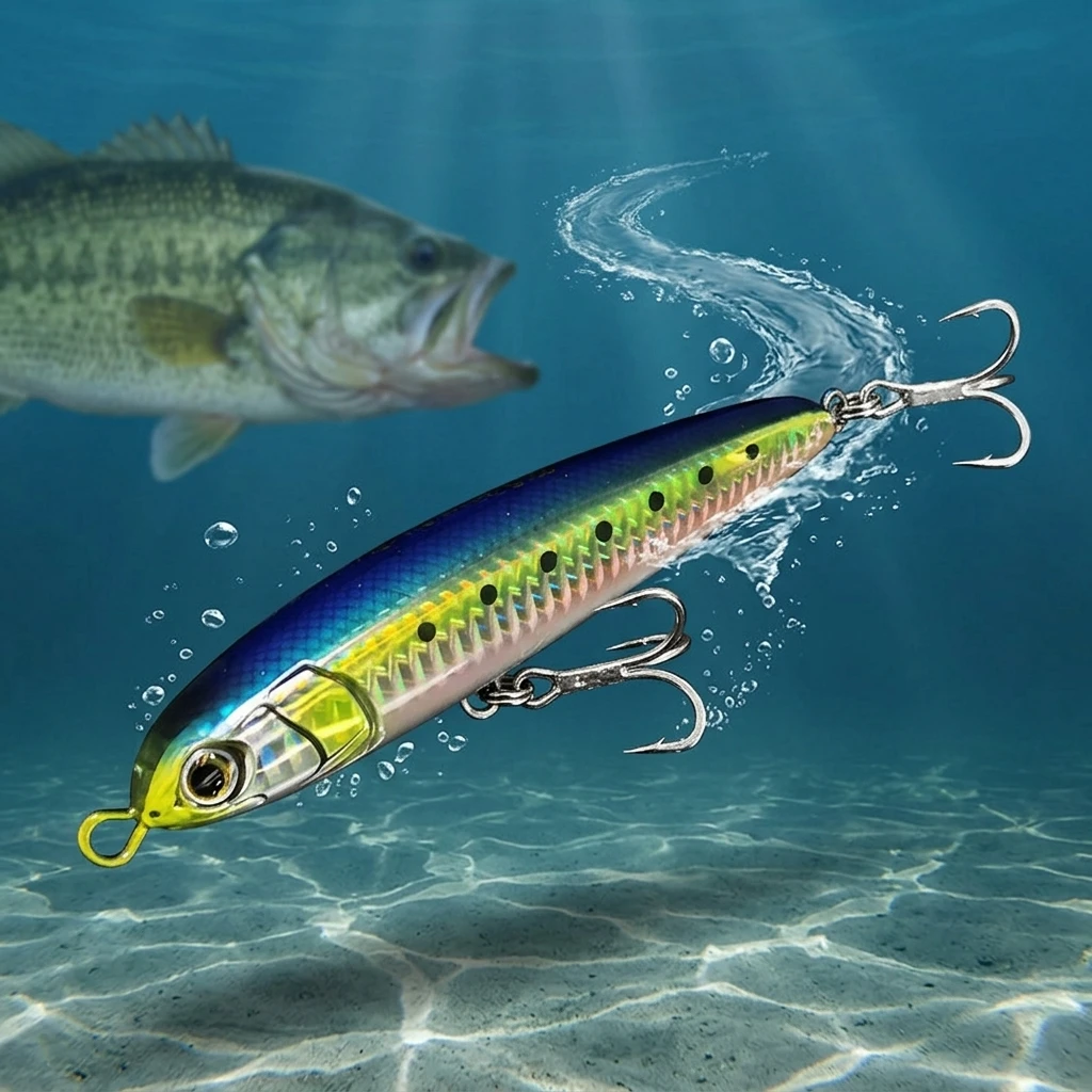 Señuelo realista con ojos 3D y acción para lubina, tilapia - imagen 5