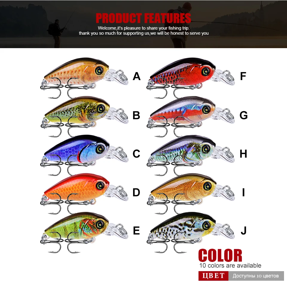 Crankbait flotante Proberos para trucha y lucio de superficie - imagen 4