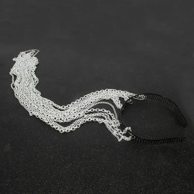 Cadena de pelo metal punk para adorno de cabeza con estilo - imagen 2