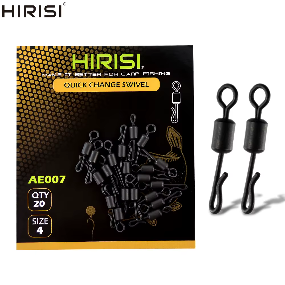 Hirisi AE007 – Mosquetones giratorios para carpa, cambio rápido