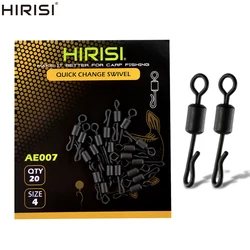 Hirisi AE007 – Mosquetones giratorios para carpa, cambio rápido