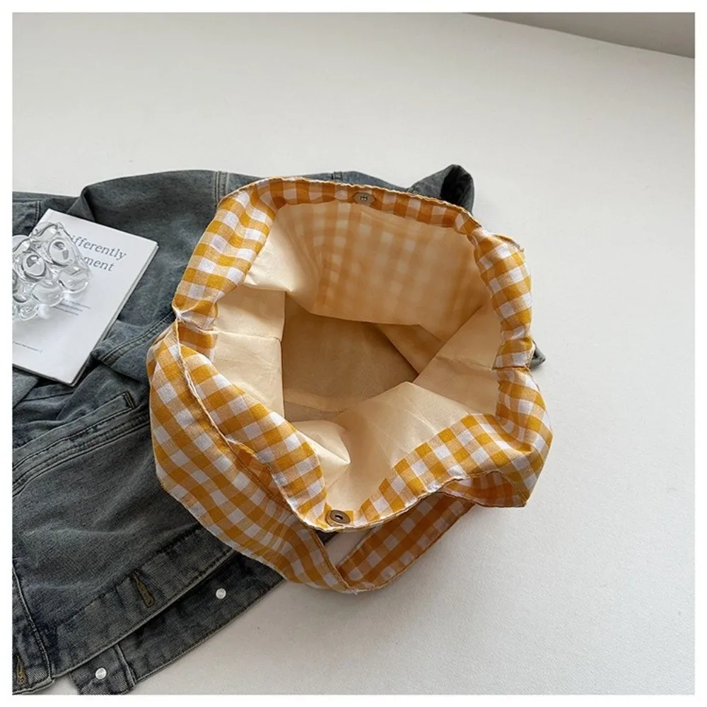 Bolso vintage a cuadros para mujer, gran capacidad y bandolera