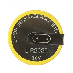 LIR2025 batería recargable con pines 90° para mando de coche