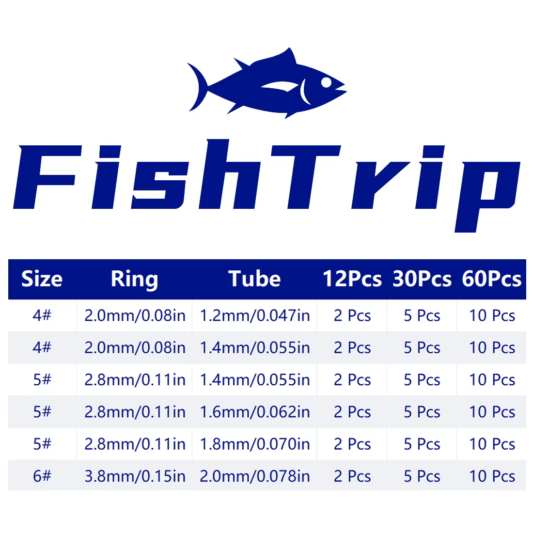 FishTrip Kit Reparación Cañas – Anillas y Puntas de Recambio