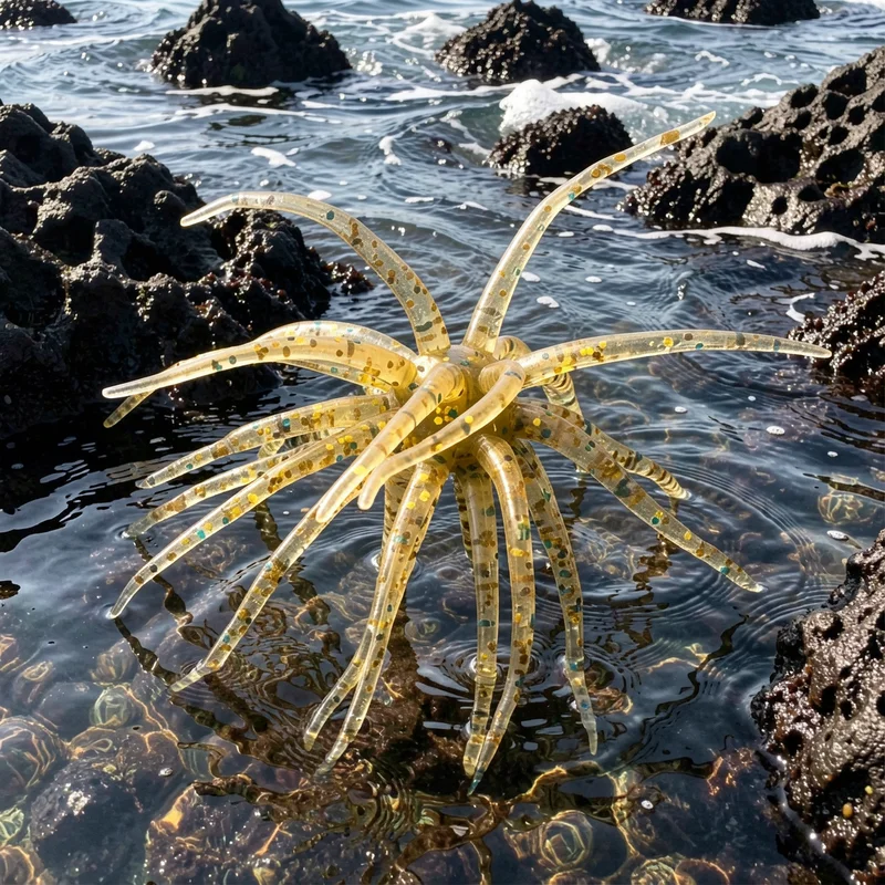 Señuelos blandos flotantes erizo de mar biónico TPE para agua salada - imagen 5