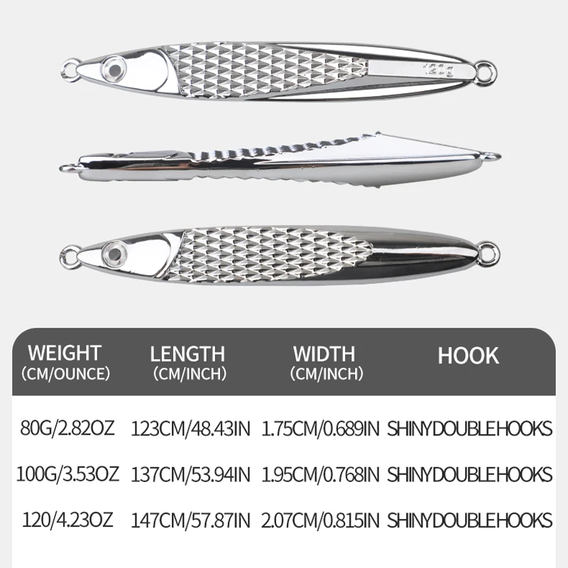 Jig metálico de hundimiento para pesca de arrastre y jigging - imagen 4