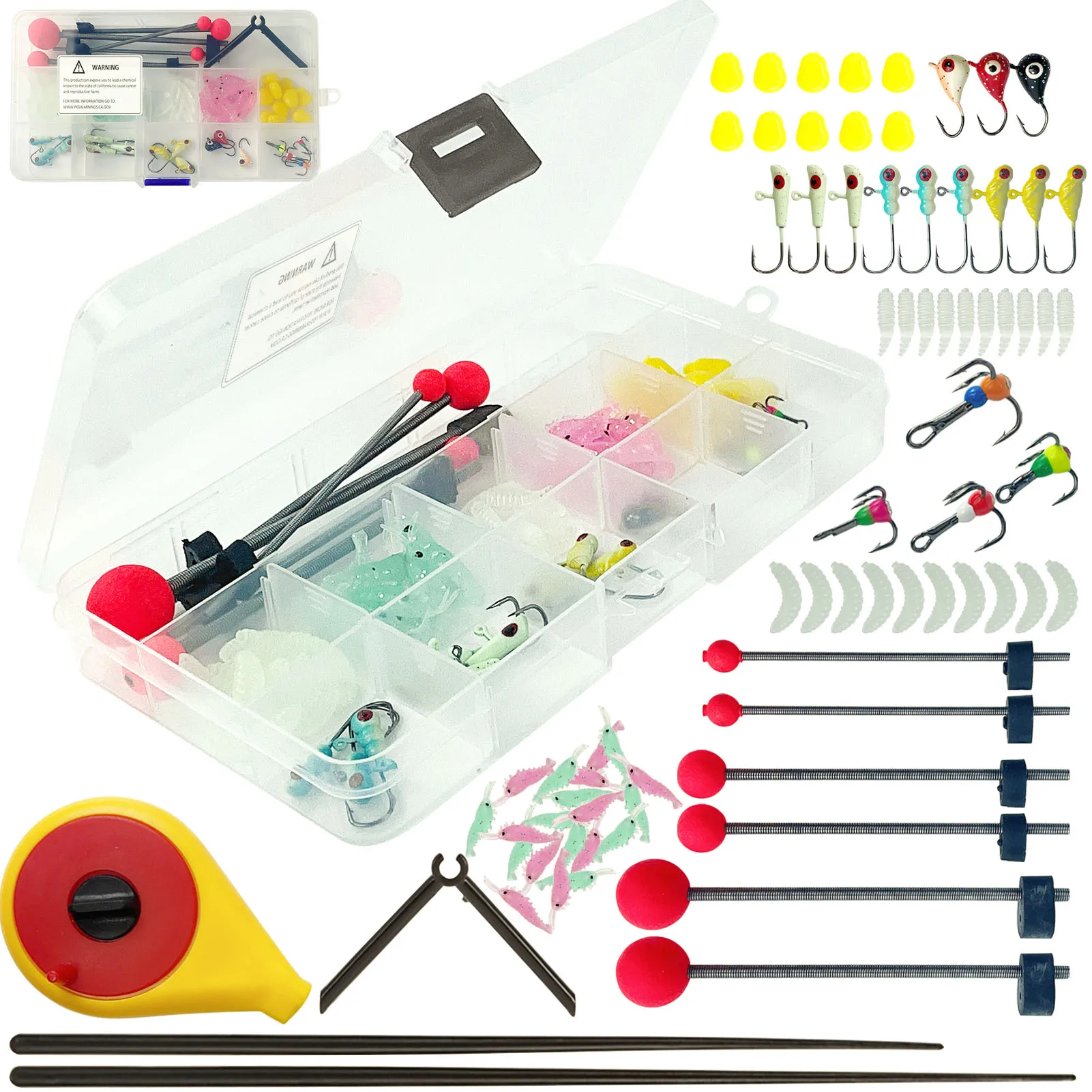 FREE FISHER Jig Head para pesca en hielo con vinilo nadador luminoso - imagen 5