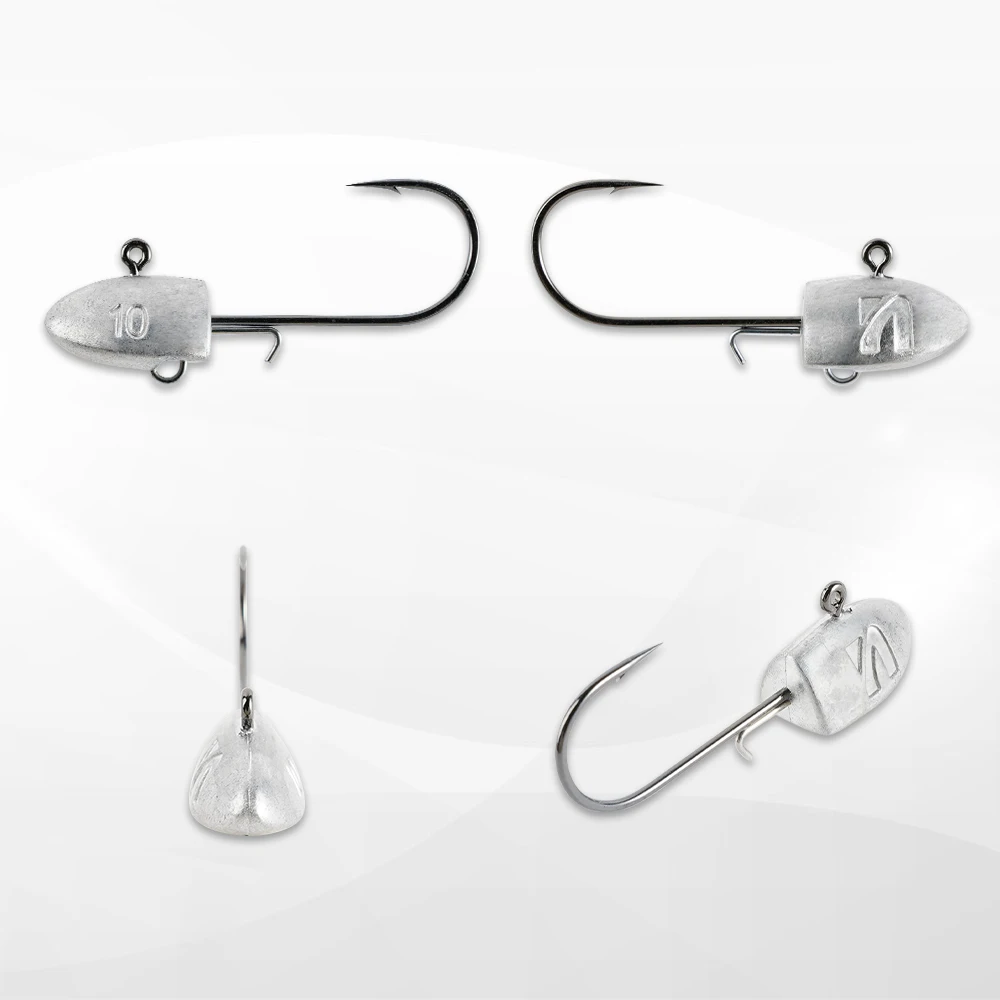 Noeby Dart Jighead anzuelos de plomo para vinilo lubina con púas - imagen 5