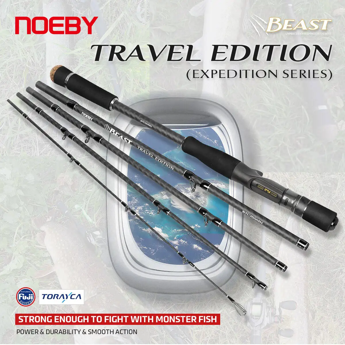 Caña de viaje Noeby Beast Travel Fuji para lubina y perca - imagen 2