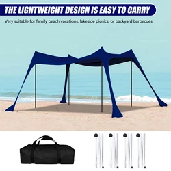Carpa plegable con dosel de Lycra y protección UV para playa