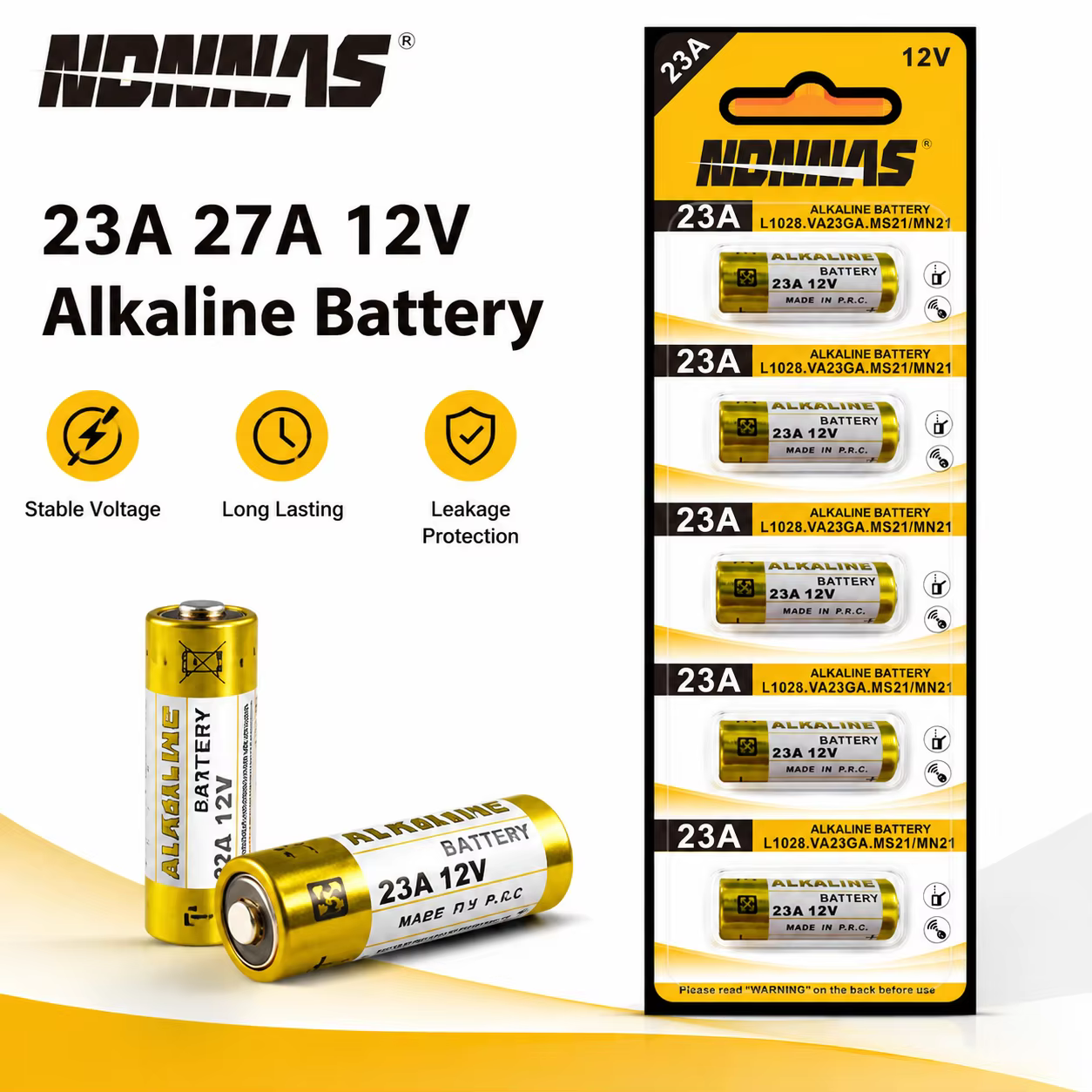 Pilas Alcalinas 23A y 27A 12V – Larga Duración para Mandos y Timbres