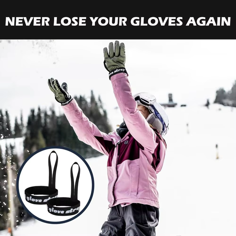 Correa ajustable de muñeca para guantes de esquí y snowboard - imagen 4
