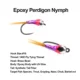 Vtwins Ninfa Epoxi Perdigón sin púas para pesca de trucha - imagen 3