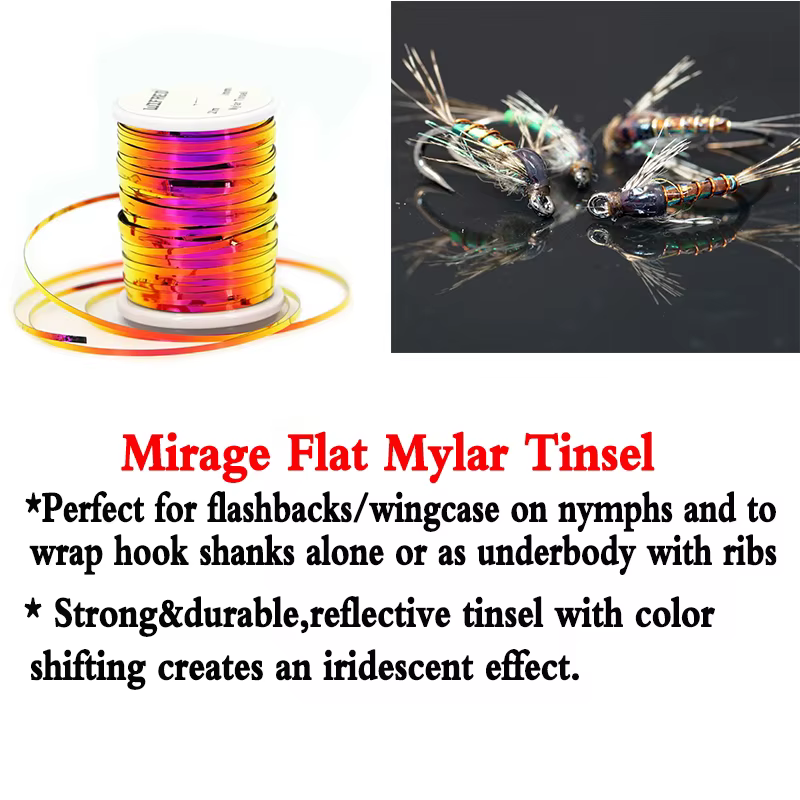 Mirage Premium Tinsel Mylar para atado de moscas de trucha - imagen 5