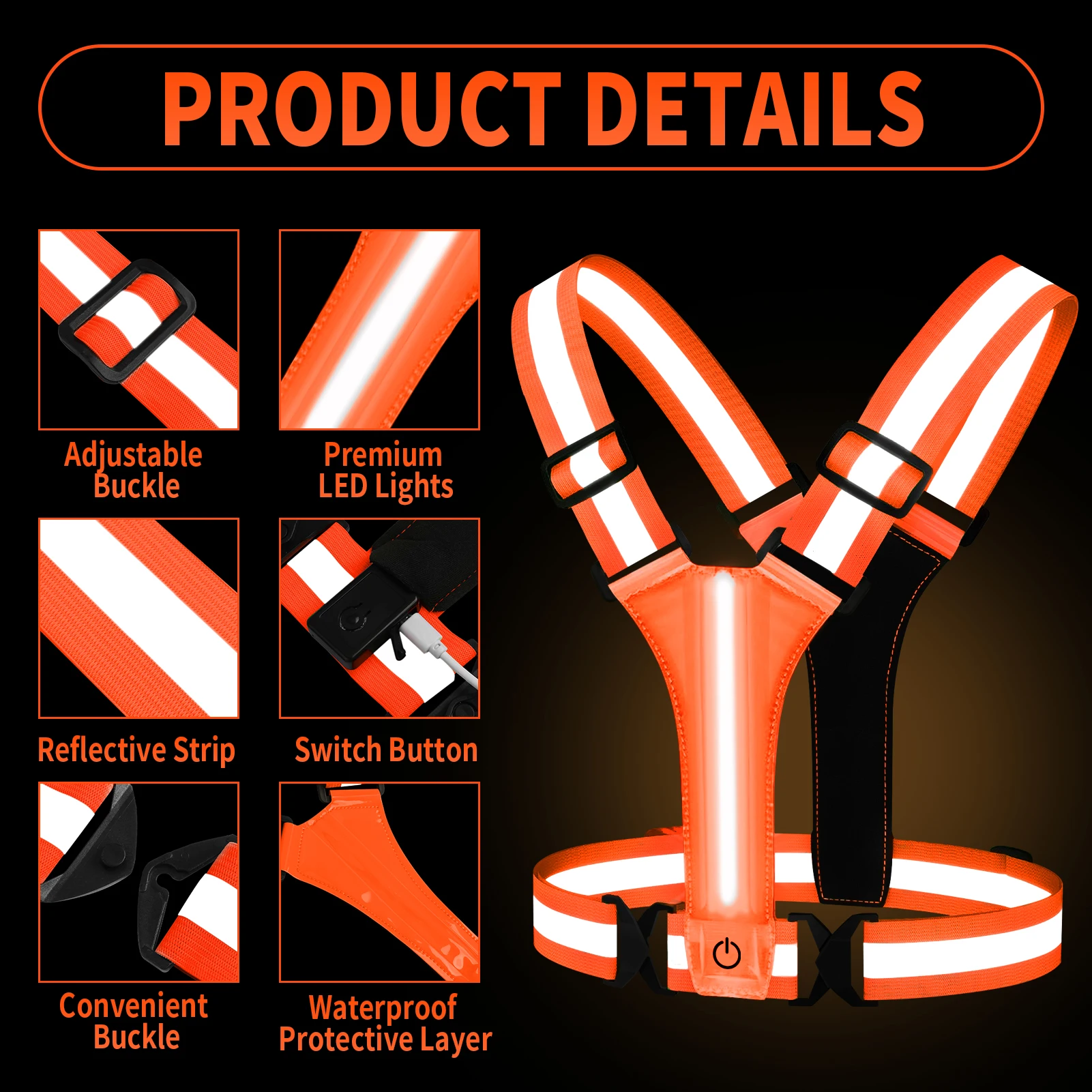 Luces LED en funcionamiento