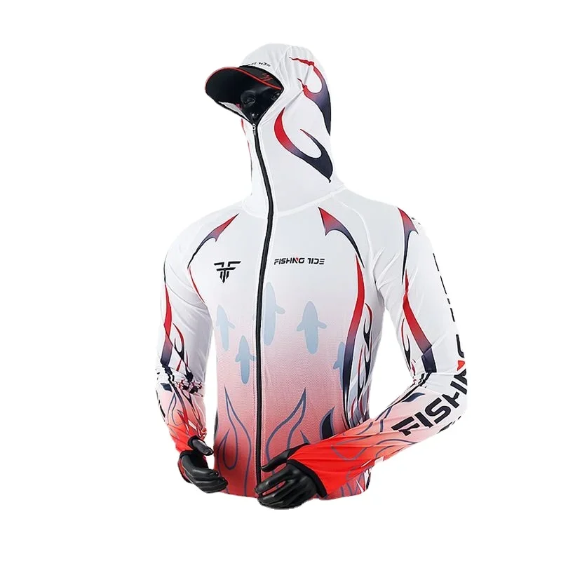Camisas transpirables hielo con capucha para pesca y protección solar - imagen 5