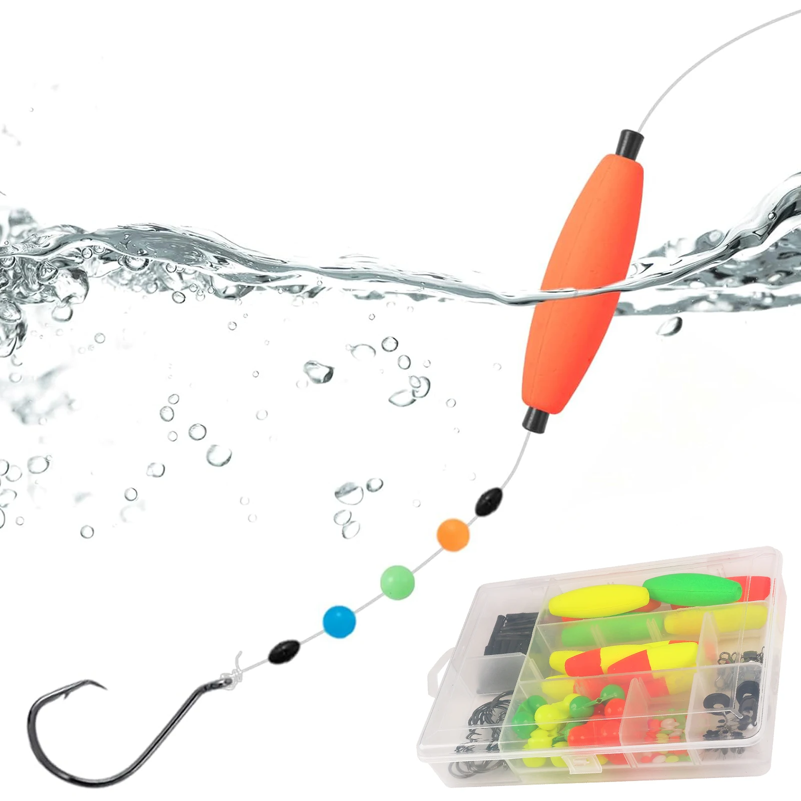 Kit de flotadores con cuentas y bobbers de espuma para pesca - imagen 3