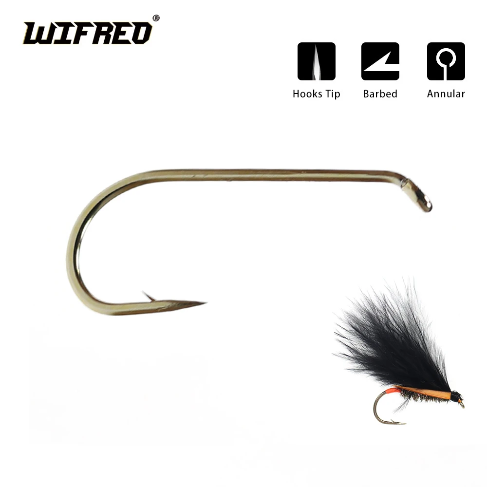 Anzuelos WIFREO – Vástago largo para moscas de pesca