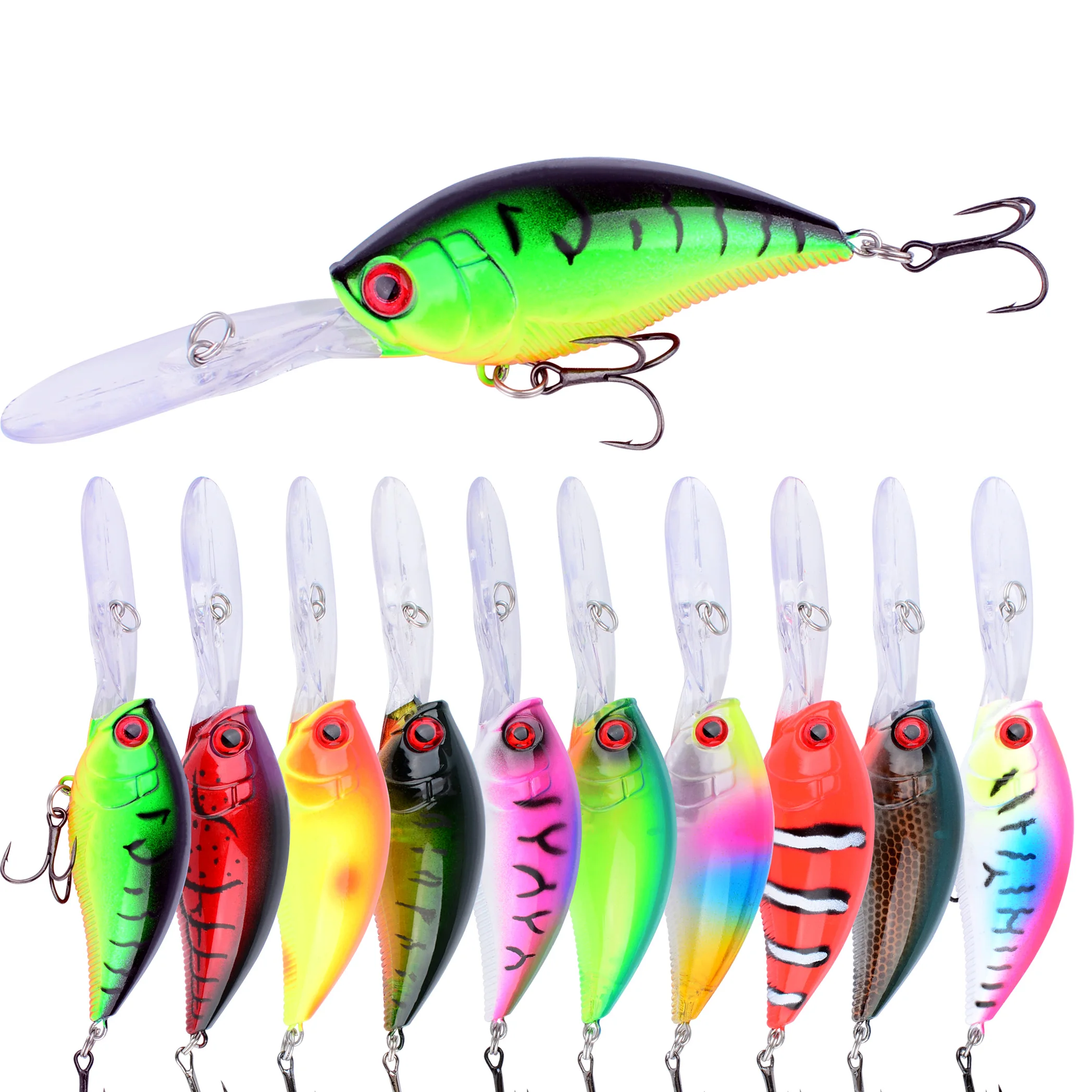 Señuelo crankbait en colores para atraer peces