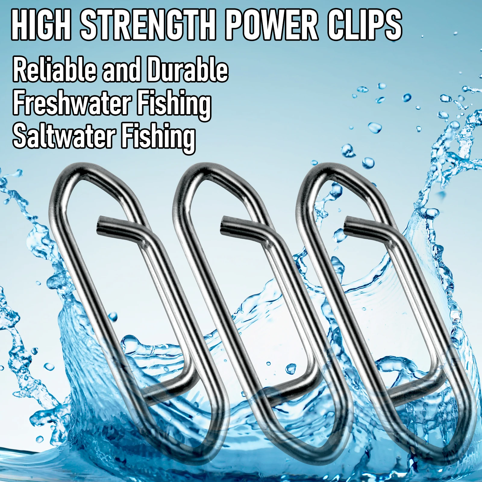 Clips de pesca de acero inoxidable con diseño en forma de diamante