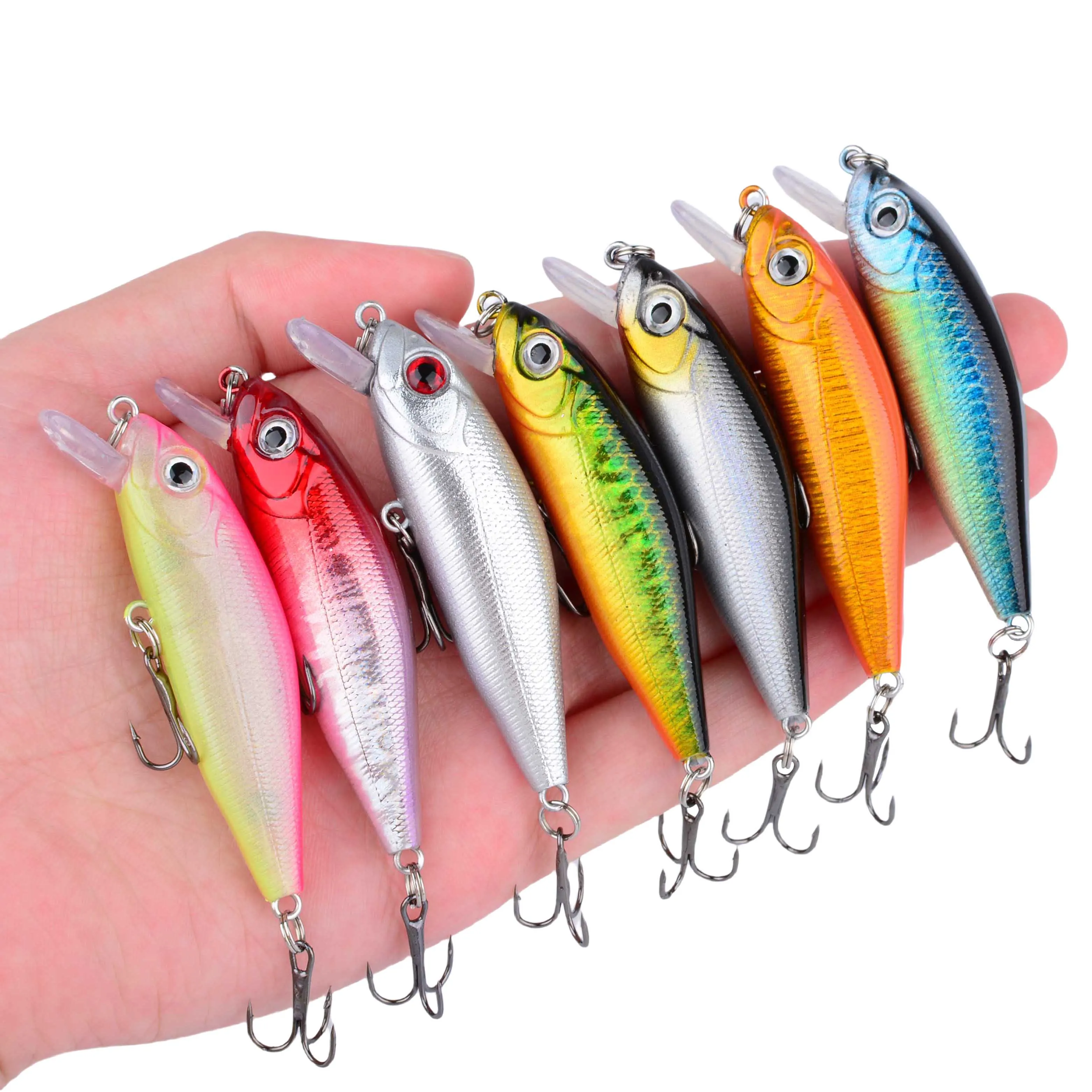 Crankbait Minnow hundimiento para trucha de arroyo con ojo 3D - imagen 4