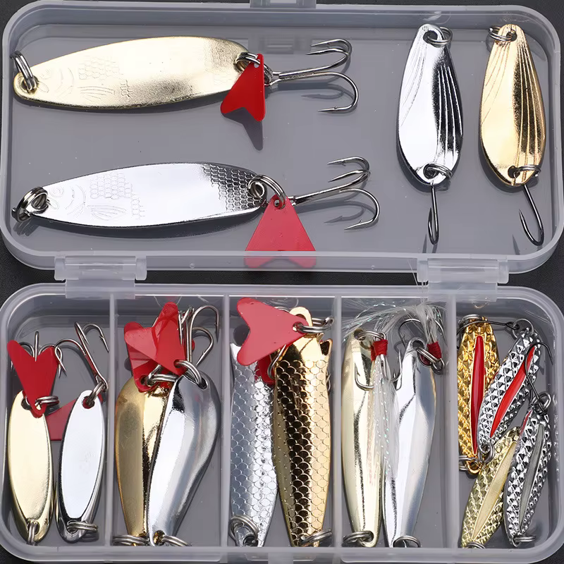 Kit Señuelos Jigging Cucharas Wobblers – Lubina