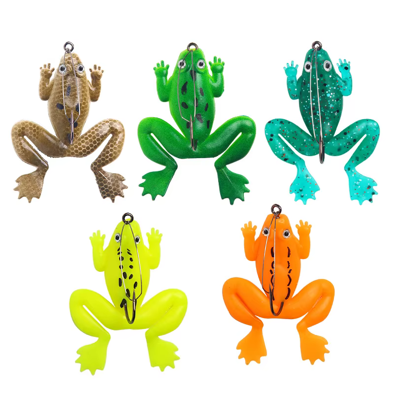 Señuelos de rana silicona Wobbler para bagre y lubina - imagen 3