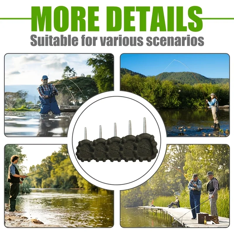 5 piezas de plomos de pesca de carpa con inserción de tubo