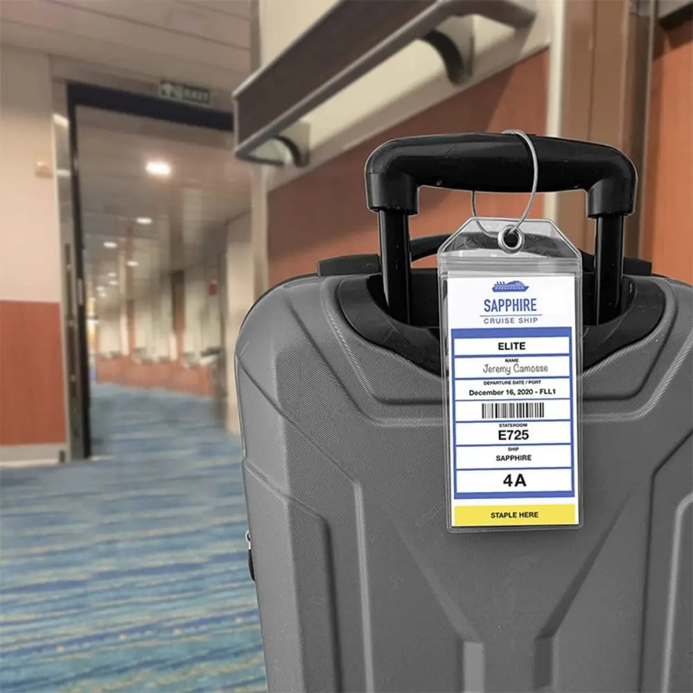 Portaetiquetas equipaje impermeable para crucero con cierre hermético