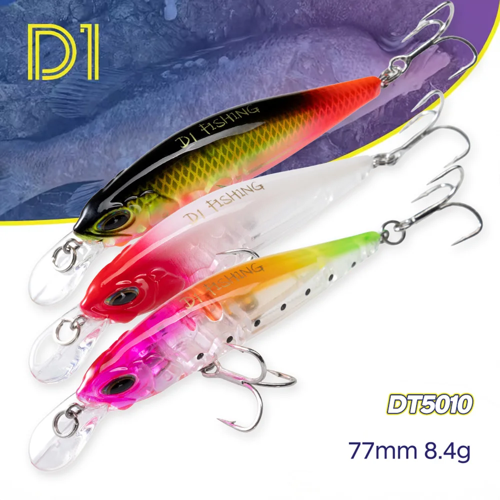 DT5010 Jerkbait D1 Minnow suspendido para lucio y lubina - imagen 2