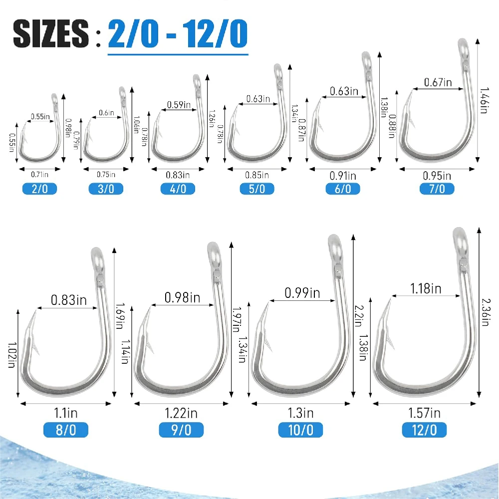 Anzuelos circulares inox extra fuertes para cebo vivo en agua salada - imagen 2