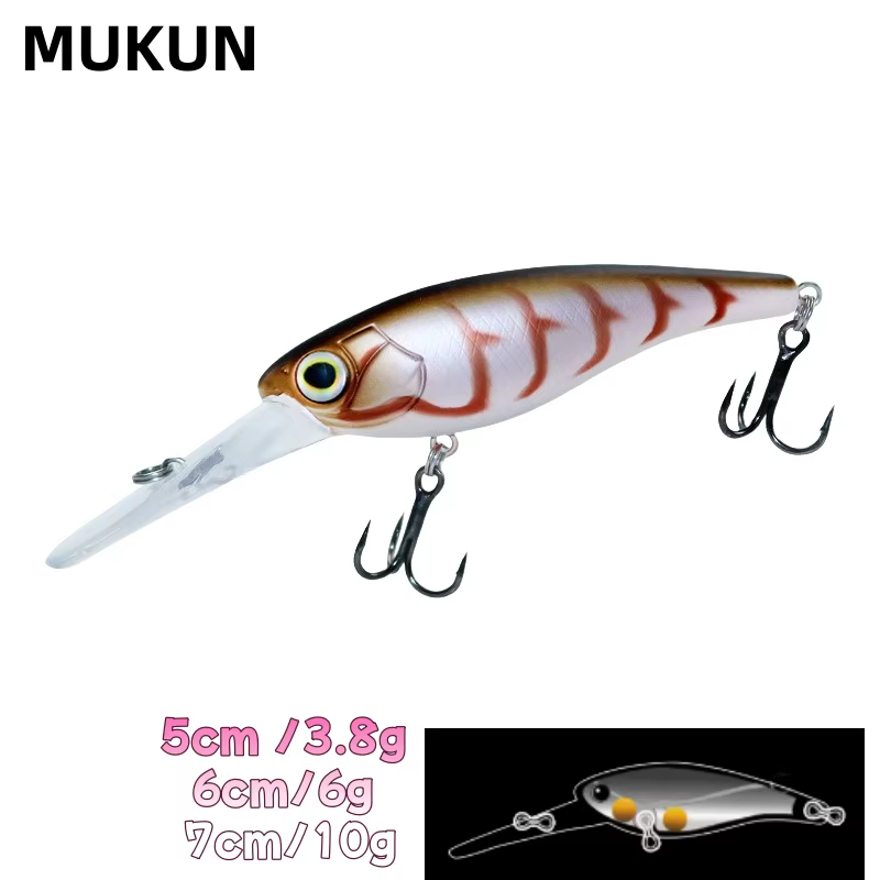Minnow Suspendido de Buceo Profundo 5-7cm – Lubina, Trucha y Lucio - imagen 3