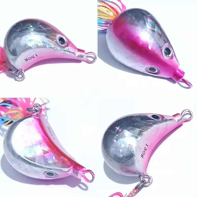 Inchiku jigging luminoso con ojos 3D de metal y plomo barco - imagen 4