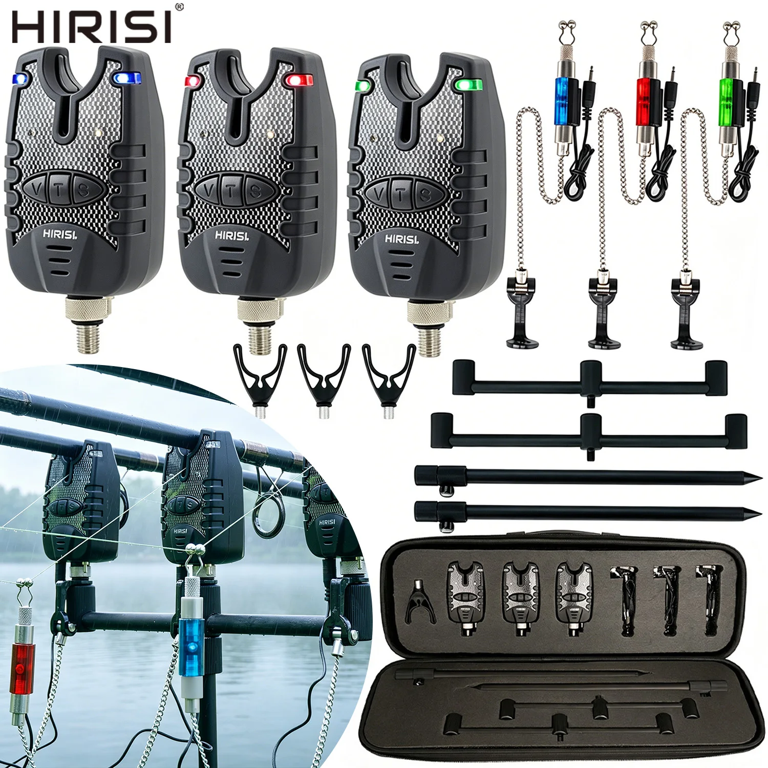 Alarma de picada con LED para pesca de carpa nocturna - imagen 2