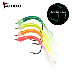 Bimoo Vinilo Luminescente Hundimiento Rápido Big Worm Leech Streamer