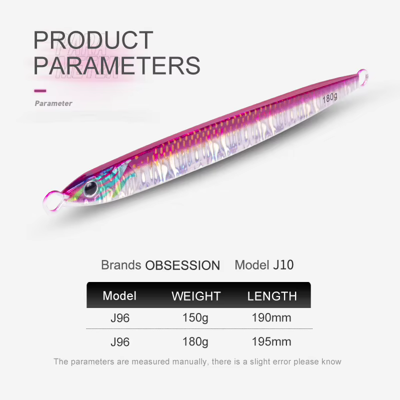 Señuelo Vibración TEASER J96 180g - 3D Luminoso Hundimiento Rápido Mar - imagen 5