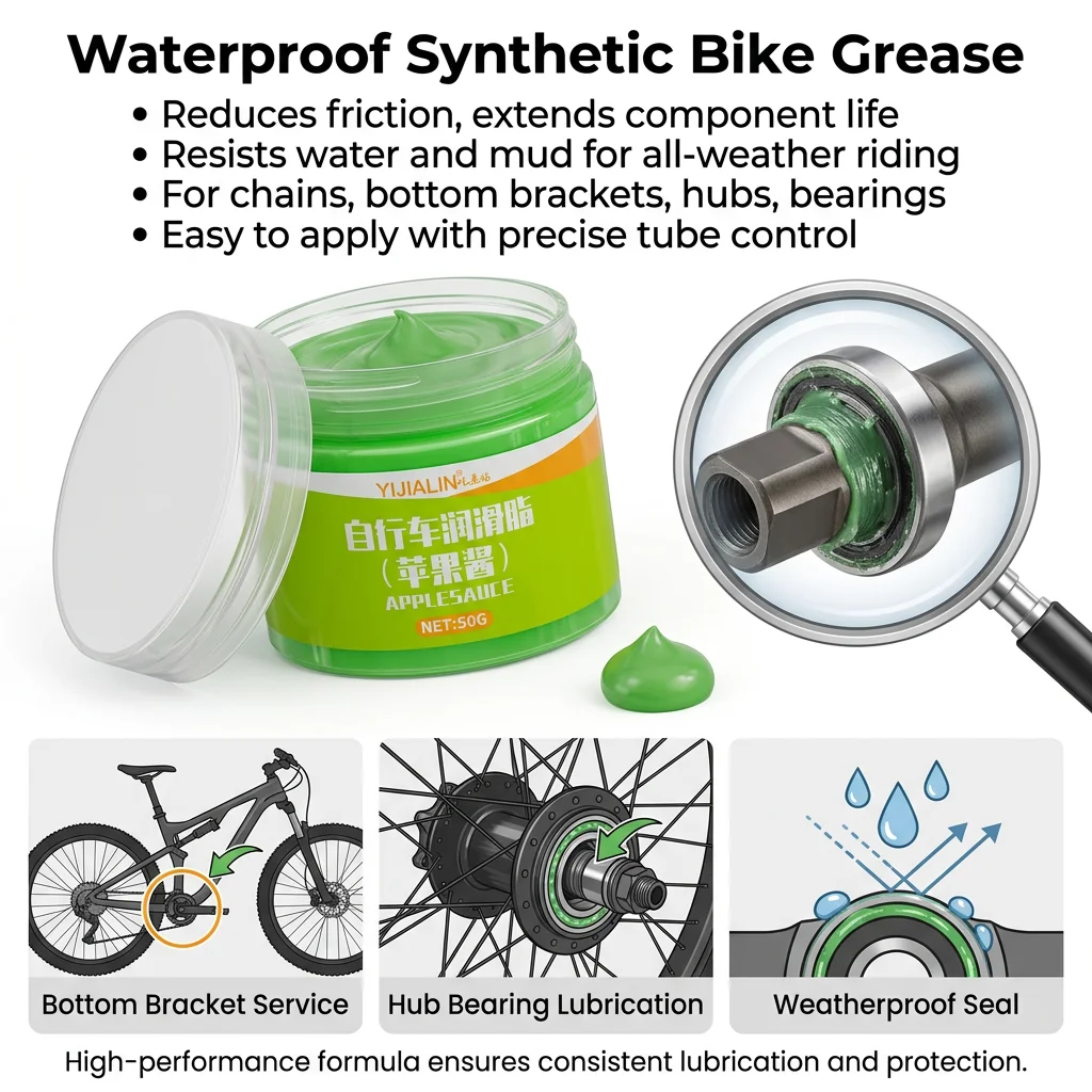 Grasa sintética para rodamientos de bicicleta montaña, impermeable - imagen 2