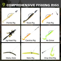 Goture juego de accesorios de pesca: plomos y anzuelos