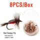 Mosca seca Red Humpy para trucha y salmón en agua dulce - imagen 5
