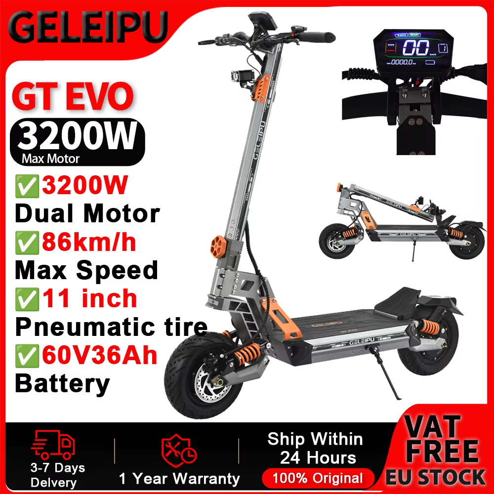 Patinete eléctrico GELEIPU GT EVO – Motor dual todoterreno