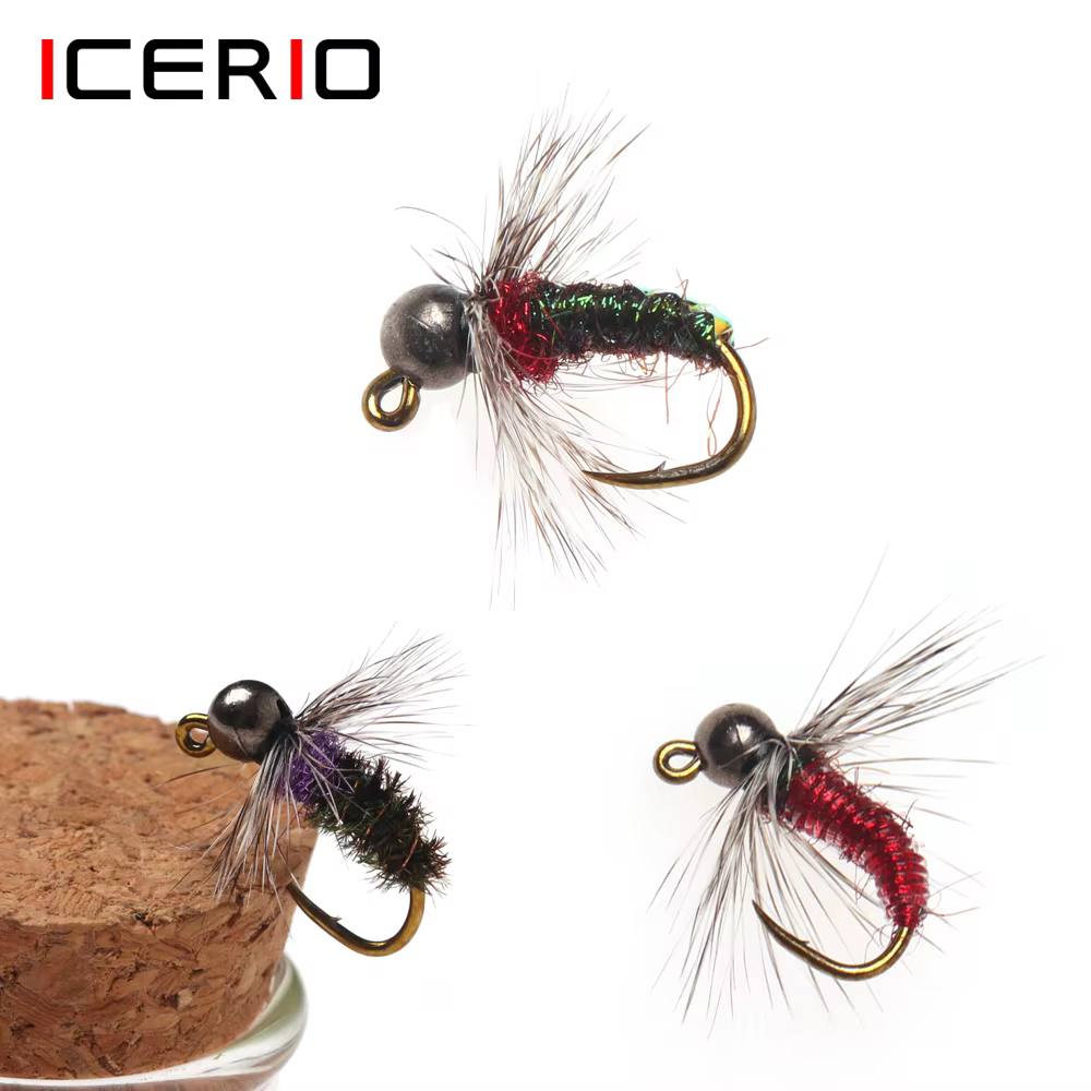 ICERIOIO #10 Cabeza Jig Tungsteno Ninfa – Para trucha y lubina - imagen 2